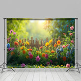 Aperturee - Aperturee Floral Sunshine Green Plant Garden Spring Backdrop